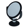 Dual Sided 10X Magnification Rubberized Vanity Mirror in Black