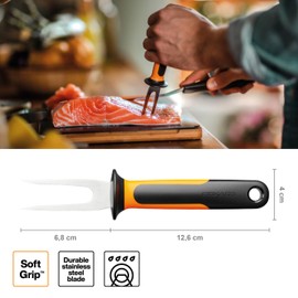 Fiskars Forchettone per sfilettare il pesce, Functional Form, Lunghezza totale: 19 cm, Acciaio inox giapponese/Plastica, 1057547