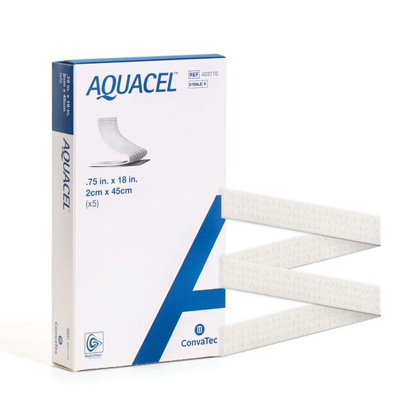Convatec 403770 - Aquacel Hydrofiber Wound Dressing .75" x 17.75", 5/bx