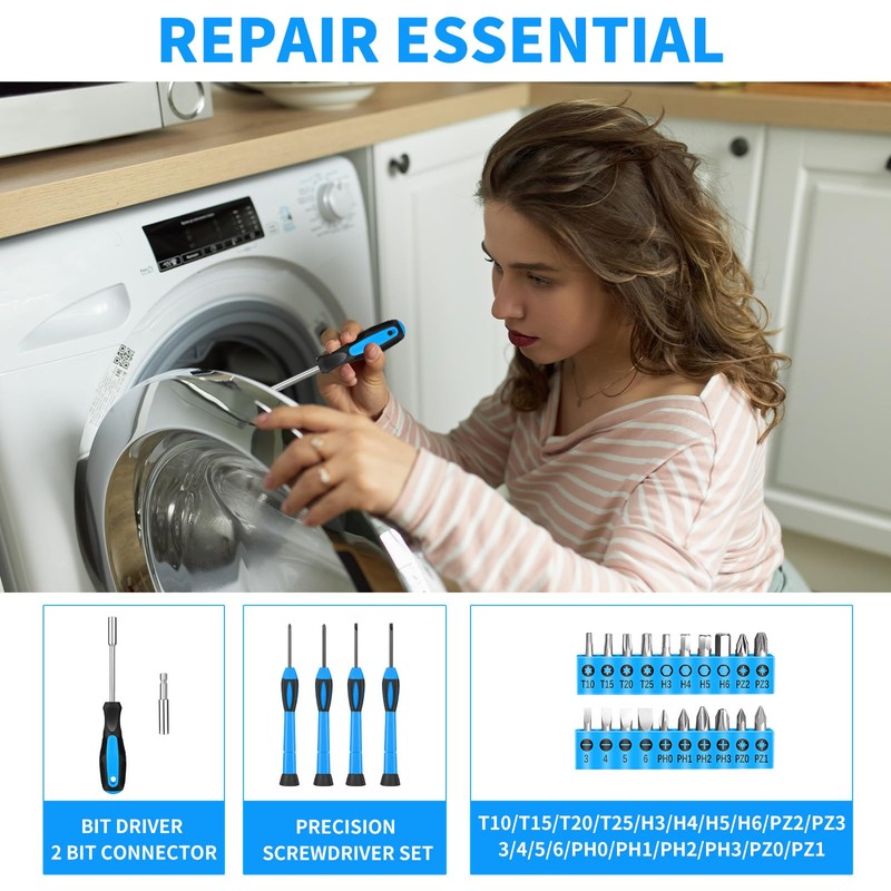 HANGYING 39 Piece Basic Home Tool Set Household Tool kit