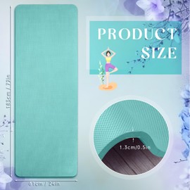 Timgle 6 Pack Yoga Mats Bulk Non Slip Exercise Yoga Mat Thick Anti Slip Tear Resistant Sports Gym for Fitness Stretching Home Workout and Studio(Classic Color,72 x 24 Inches)