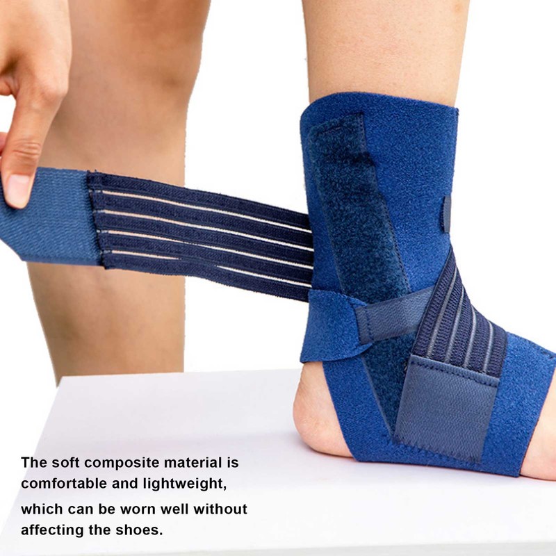 Ankle Brace Supports Stabilizer Elastic Band Compression Aluminum Strip Adjustable