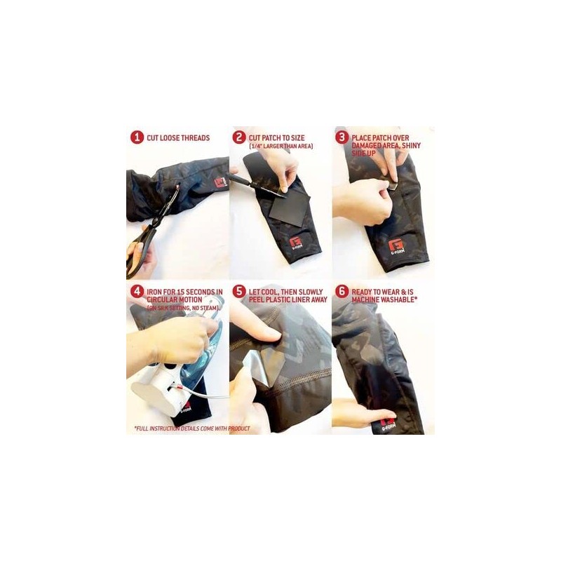 G-Form Unisex - Adult Sleeve Patch Kit Anklet, Black-G Logo,