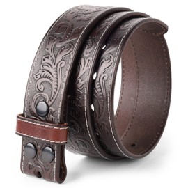NPET Full Grain Western Engraved Tooled Men Leather Belt