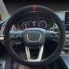 Carodi High Quality Suede Steering Wheel Cover Black Red Luxury