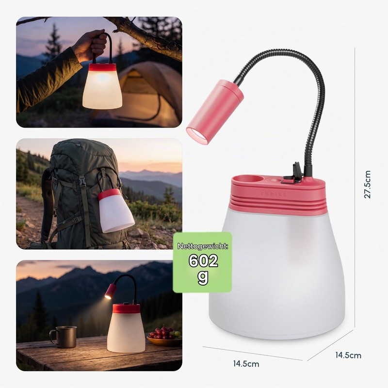 Bright SunBell 80 Solar Lamp LED, USB Charging Station, 180