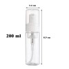 Beoncall Foaming Dispenser 7oz Transparent Empty Spray Bottle 2Pcs Plastic