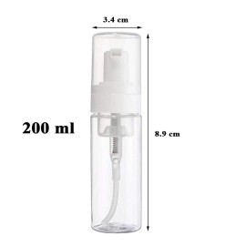 Beoncall Foaming Dispenser 7oz Transparent Empty Spray Bottle 2Pcs Plastic Foam Pump T...
