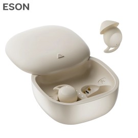 LOBKIN  Sleeping Earphone Active Noise Cancellation In-ear Gaming Headphones Sliding Closure Voice Control 4 Hoursmodel number: S8, color: Cream Color