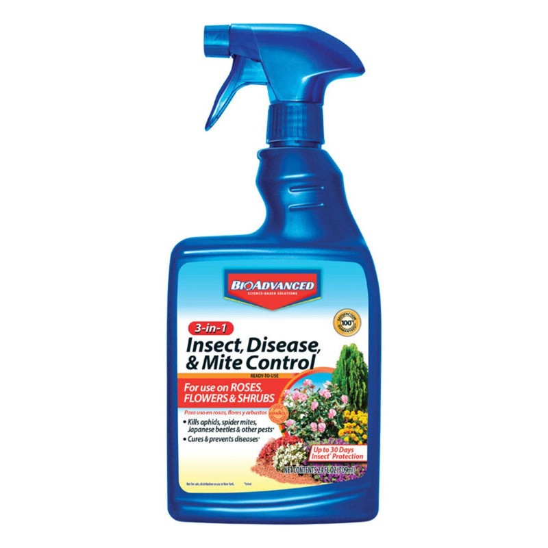 BioAdvanced 3-In-1 Insect, Disease and Mite Control, Fungicide, Ready-to-Use, 24