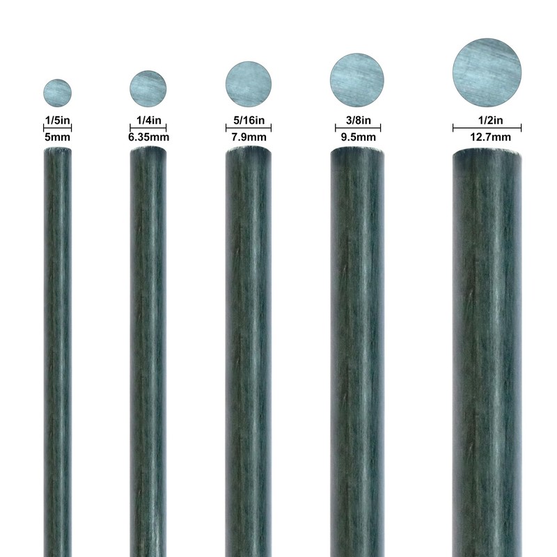 EcoStake 4ft Garden Stakes for Plants Vegetable Fence Post, 1/4"