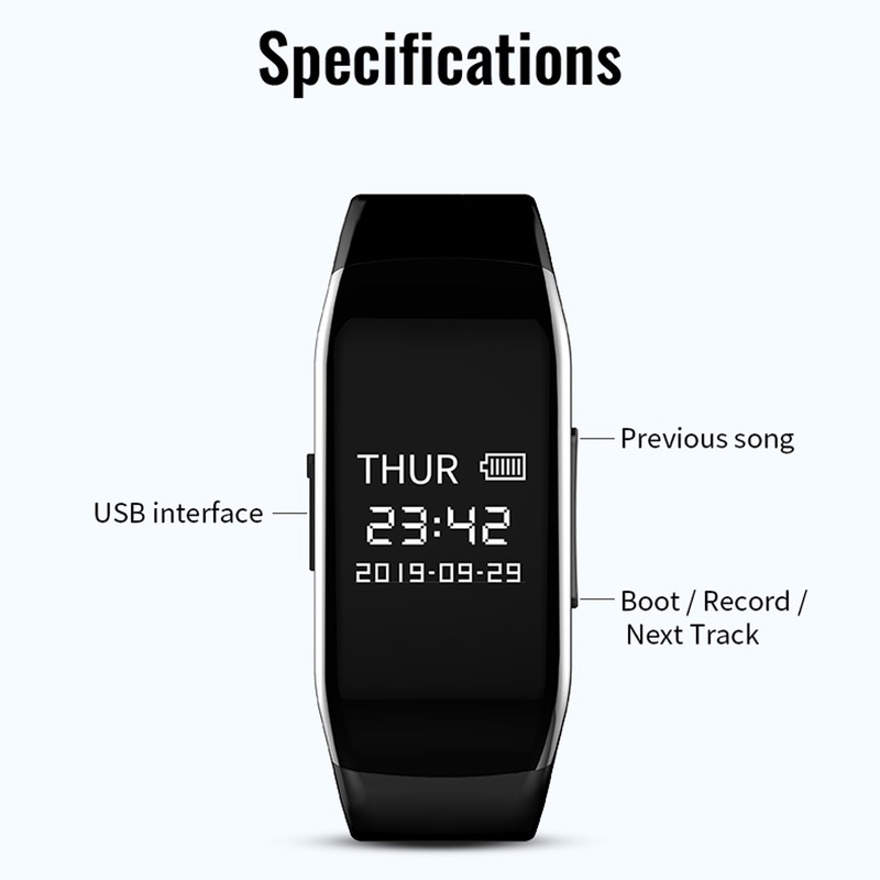 Digital Voice Recorder Watch HD Noise Reduction Voice Activated Recorder