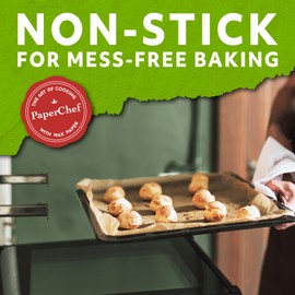 PaperChef - Culinary, Unbleached Wax Paper - Multipurpose, Non-Stick Paper - 12" x 75' - 75 sq ft 2-Pack