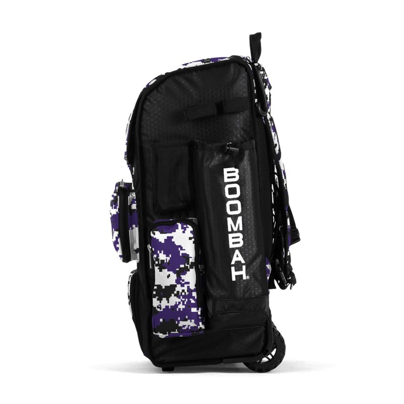 Boombah Rolling Superpack Hybrid Digital Camo Bat Pack Black/Purple -