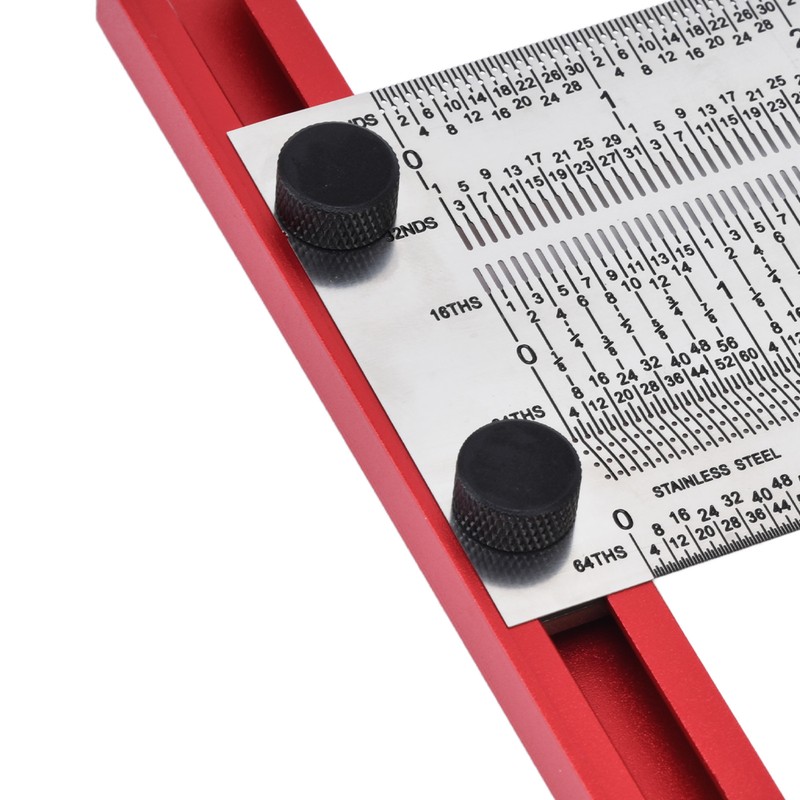 T Rule Stainless Steel Silver Scribing Ruler Woodworking Measuring Tool