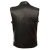 Milwaukee SOA Men's Naked Cowhide Leather Vest Zipper & Snap
