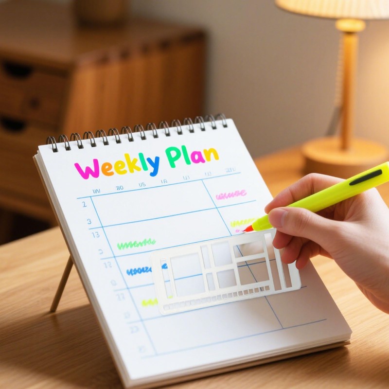 Handmade Flexible Record Template, Reusable Planner Stencils for Journaling, Calendar,