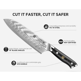 Damascus Kitchen Knife Set 3 PCS: NSF Food-Safe Japanese Knives with VG10 Steel Core, Ultra-Sharp Professional Chef Knife Set and Full Tang G10 Handle, Elegant Box