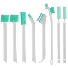 Eowppue Pack of 8 Small Household Cleaning Brushes, Small Cleaning Brushes, Small Gap Cleaning Brushes for Small Holes in Cabinets