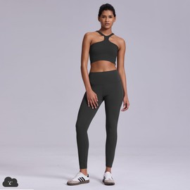 SKIDREAM Black Leggings with Pockets for Women, Tummy Control High Waisted Workout Gym Yoga Pants