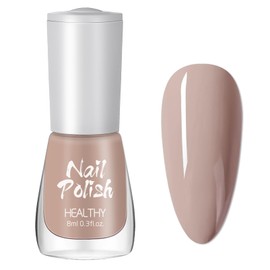 DMQ Nude Nail Polish, Milk Tea Color Nail Gel Polish, Neutral Color Nail Varnish, Long Lasting Chip Resistant & Quick Drying Nail Polish for DIY Nail Art Manicure at Home Salon 8ML (Nude)