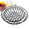 2Pcs Metal Snack Baskets Round French Fries Basket Holder Table
