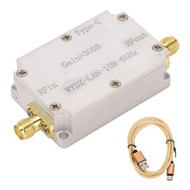 RF Wide Band Amplifier LNA 10M‑6Ghz Low Noise Amplifier High Gain SMA Female Connector for Radio