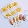 Furtherpretty 3D Beach Nail Charms Set, Alloy Gold Silver Seashell