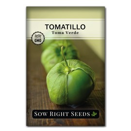 Sow Right Seeds Sow Right Seeds - Toma Verde Tomatillo Seeds for Planting - Non-GMO Heirloom Packet with Instructions to Plant a Home Vegetable Garden - Mexican Husk Tomato - Ground Cherries Great for Salsa (1)