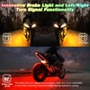 ZONECONA 16PCS Segmented Motorcycle RGB LED Light Kits with Brake
