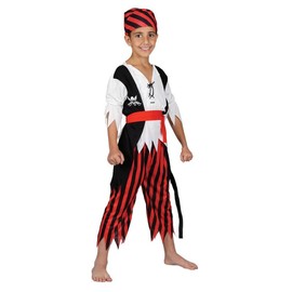 My Illusions Boys Pirate Costume Kids Shipmate Fancy Dress Book Day Outfit (Medium 5-7 Years)