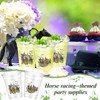 Pickmesh 100 Pcs Derby Plastic Cups Bulk Thick 12 oz