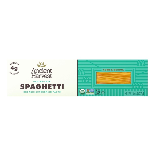 Ancient Harvest Gluten Free Supergrain Quinoa Pasta, Spaghetti, Certified Organic, 8 oz