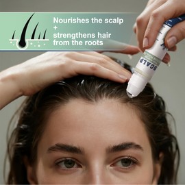 Hair Growth Serum Roll-On 25ml / 0.85 fl.oz, Rosemary Oil & Ginger Root for Hair, Nourishing Daily Serum for Men & Women, Non-Greasy, Easy to Apply.