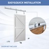 BARNSMITH 8FT Exterior Barn Door Hardware, Sliding Barn Door Hardware