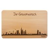 Brotzeitbrett Frankfurt Skyline | Beech Breakfast Board | Wooden Chopping