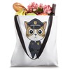 Cute Kawaii Chibi Anime Cat Police Officer Funny Tote Bag