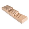 Organizador De Cuchillos Y Cubiertos 2 Niveles Madera Lacor Beige