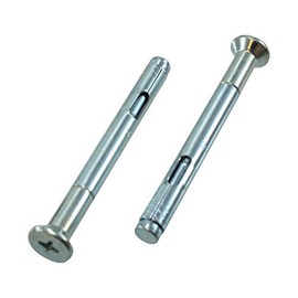 3/8" X 6" Zinc Plated Flat Head Phillips Sleeve Anchors (Pack of 12)