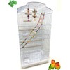 Mcage Large Portable Flight Bird Hanging Travel Cage with Toys