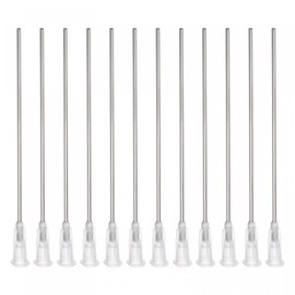 sourcing map Industrial Blunt Tip Dispensing Needle with Luer Lock for Liquid Glue Gun, 16G 3-1/5", 20 Pcs (White)