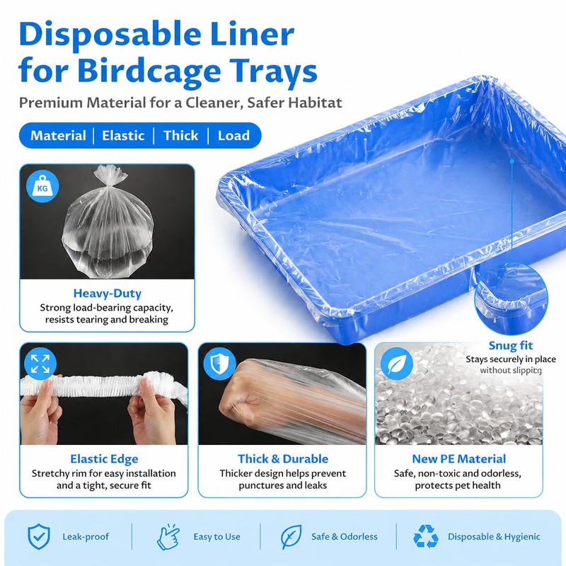 Disposable small animal cage liner, plastic liner covers 15x9, 8X12,13x11,