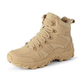 Men's Tactical Rapid Response Boots Outdoor Camping Hunting Fishing Anti-wear Hiking ShoesColor: Brown, EUR Size: 43