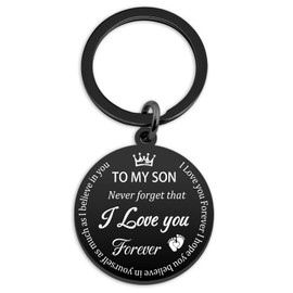Gifts For Son From Mom Dad Best Birthday Gifts For Sons Back To School Inspirational Gift For Adult Sons To My Son Keychain Father's Day Christmas Stocking Stuffers Present Ideas