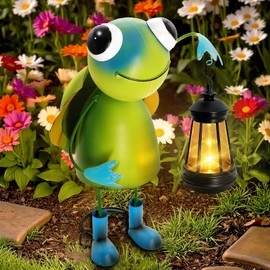 Garden Decor Turtle Solar Statues, Unique Garden Statues Turtle with Solar Lantern Waterproof, Housewarming Gifts for Mom Grandma Women, Patio Balcony Yard Art Lawn Ornaments Porch Outdoor Decorations