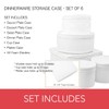 LAMINET 6 Piece Quilted Dinnerware Storage Starter Set - Includes