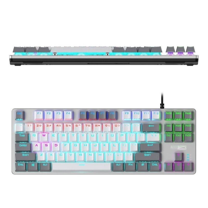 Altec Lansing ALGK8404 Wired Mechanical Gaming Keyboard RGB Ergonomic GRAY/WHITE