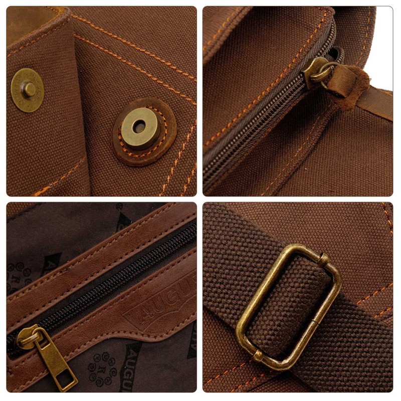 Small Messenger Bag Unisex Vintage Canvas Shoulder Bag Casual Travel