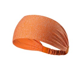 Unbranded Sweat Headband for Men Women Sweatband Yoga Gym Running Stretch Sports Head Band - Yellow Solid, 1 Pack