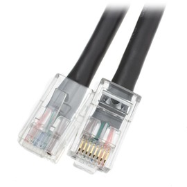 C&E CAT5E 350MHz 50-Feet UTP Bootless Cable, Black (CNE68930)